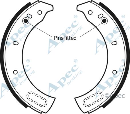 APEC BRAKING Piduriklotside komplekt SHU257